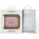 Guess Grained Classic Logo dėklas ausinėms AirPods Pro 3, rožinis
