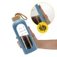 4Fizjo 1578 Glass Sports Water Bottle with Silicone Sleeve, 750 ml, Blue