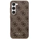 Guess Samsung Galaxy S24 Plus Case 4G Metal Gold Logo, Brown
