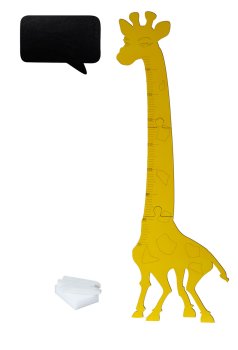 Wooden Height Chart for Children - 125 cm - Yellow Giraffe