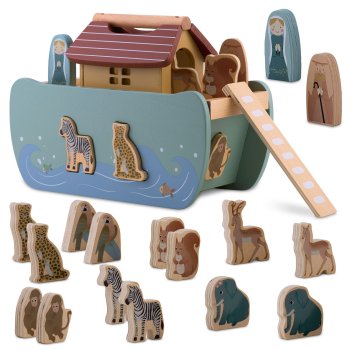 Nukido Wooden Noah's Ark with Animals, NK-862