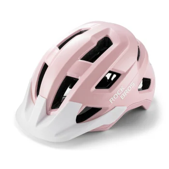 Jaunimo dviračio šalmas Rockbros LK-67 su nuimamu snapeliu 54–58 cm, rožinis