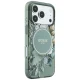 Guess IML Flowers Pearl Strap MagSafe case for iPhone 18 Pro / 17 Pro, green
