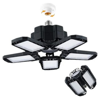 Foldable LED Ceiling Light E27 50W, Black