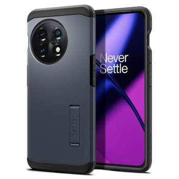 „Spigen Tough Armor“ dėklas, skirtas „OnePlus 11 5G“, metalo pilkas