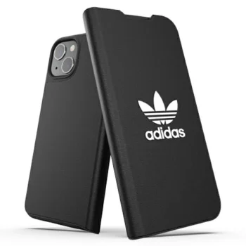 Adidas OR Booklet Case Basic atverčiamasis dėklas iPhone 13/14/15 6.1", juodas/baltas