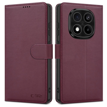 Xiaomi Poco X7 / Redmi Note 14 Pro+ Plus / Redmi Note 14 Pro Tech-Protect Wallet Book Case Cover, Burgundy