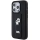 Karl Lagerfeld iPhone 15 Pro Max Case Gripstand Saffiano Karl&Choupette Black