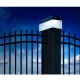 Saulės energijos LED stulpo šviestuvas GreenBlue GB128, 100x100 mm, juodas