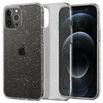 Spigen Liquid Glitter Crystal dėklas Apple iPhone 12 / 12 Pro, skaidrus