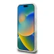 Guess dėklas iPhone 16 Pro telefonui IML Glitter Circle MagSafe, skaidrus