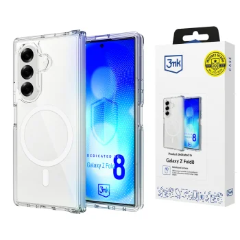 Dėklas 3mk Armor MagCase telefonui Samsung Galaxy Z Fold 8 Ultra, skaidrus
