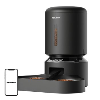 Automatinis maisto dozatorius Petlibro Granary 5L su dvigubu dubenėliu, juodas
