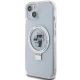 Karl Lagerfeld Ring Stand Karl&Choupette MagSafe dėklas iPhone 15/14/13, baltas