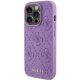 Guess dėklas, skirtas iPhone 15 Pro Max, Leather 4G Stamped, violetinis