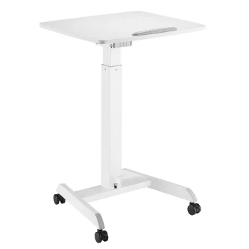 Ergonomiškas stalas Maclean MC-892W, reguliuojamas aukštis (baltas)