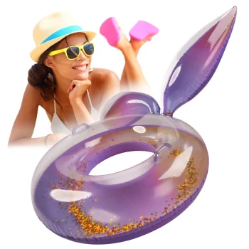 Inflatable Swimming Ring with Glitter and Mermaid Tail Galaxy, 94 cm
