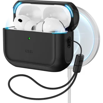 ESR Orbit HaloLock MagSafe ausinių dėklas AirPods Pro 3, juodas