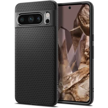 Dėklas Spigen Liquid Air, skirtas Google Pixel 8 Pro, matinės juodos spalvos