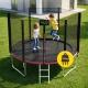 4Fizjo CLASSIC vaikiškas sodo batutas, 312 cm (10 FT), rožinis/juodas