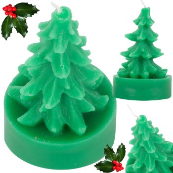Scented Christmas Tree Candle, 7.5 cm (Mixed Colors)