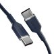 Puro ICON USB-C į USB-C laidas 1,5 m, tamsiai mėlynas