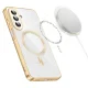 Tech-Protect MagFlex MagSafe dėklas Samsung Galaxy A27 5G, skaidrus / auksinis