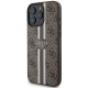 Guess 4G Printed Stripes MagSafe dėklas iPhone 16 Pro Max - Rudas