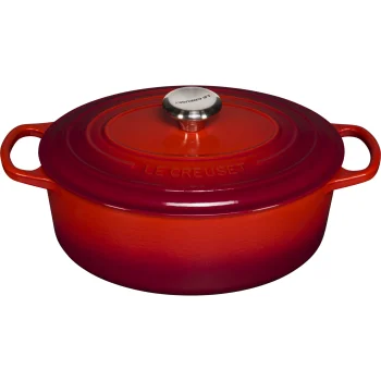 Ketaus troškintuvas Le Creuset Signature Casserole, ovalus, 29 cm, Cerise
