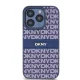 DKNY dėklas iPhone 15 Pro telefonui Mono Stripe & Metal Logo, mėlynas