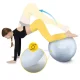 Gimnastikos kamuolys 4FIZJO Reh Ball 75 cm su pompa, pilkas