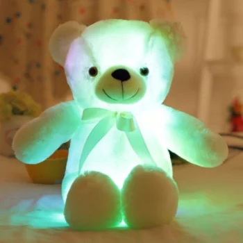 Pliušinis meškiukas su RGB apšvietimu, 50 cm