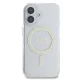 Guess dėklas iPhone 16 telefonui IML Glitter Circle MagSafe, skaidrus