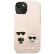 Karl Lagerfeld Silicone MagSafe dėklas iPhone 14 Plus, šviesiai rožinis