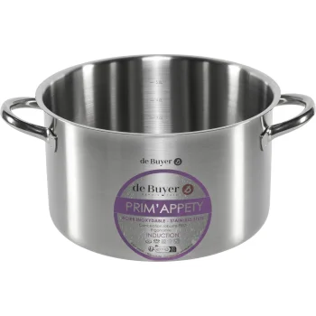De Buyer PRIM'APPETY puodas 24 cm, sidabrinės spalvos