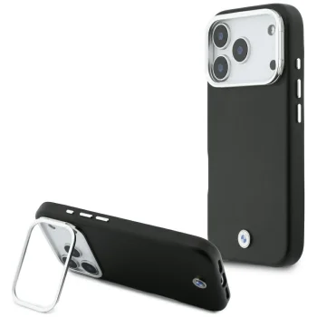BMW M Sign Metal Logo MagSafe dėklas iPhone 17 Pro telefonui, juodas