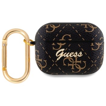 Guess dėklas AirPods Pro 2 ausinėms PU New 4G Hook, juodas