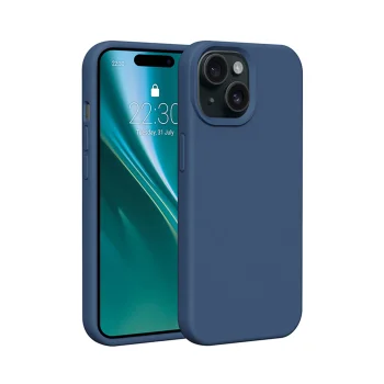 Etteri silikoninis dėklas Apple iPhone 14, tamsiai mėlynas