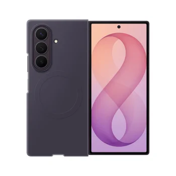 Samsung Silicone Magnet dėklas Galaxy Z Fold 8 su 2 plėvelėmis, violetinis