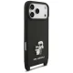 Karl Lagerfeld dėklas su dirželiu iPhone 18 Pro / 17 Pro Saffiano Karl&Choupette, juodas