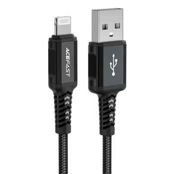 Acefast C4-02 USB to Lightning Cable, MFi, 1.2m, 2.4A, Black