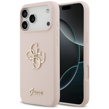 Guess Silicone Big 4G Script Case for iPhone 17 Pro Max, Pink