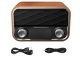 Nešiojamas retro radijas ir Bluetooth garsiakalbis AUX, rudas