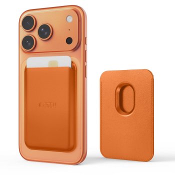Tech-Protect MagWallet MagSafe magnetinis kortelių dėklas telefonui, oranžinis