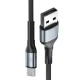 3mk Hyper Cable N-SERIES USB-A į USB-C laidas 2m 18W, juodas