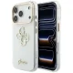 Guess IML 4G Script Metal dėklas iPhone 17 Pro Max / 18 Pro Max, baltas