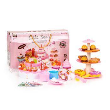 Multistore Play Cake for Cutting with Accessories, 125 pcs