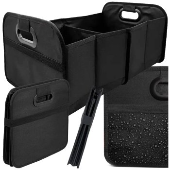 Large Car Trunk Organizer, Foldable, Black