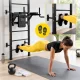 Gimnastikos sienelė su skersiniu ir suoliuku 4FIZJO CrossMAX, juoda