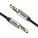 Baseus Yiven 3.5mm AUX garso laidas, 1m, juodas / sidabrinis